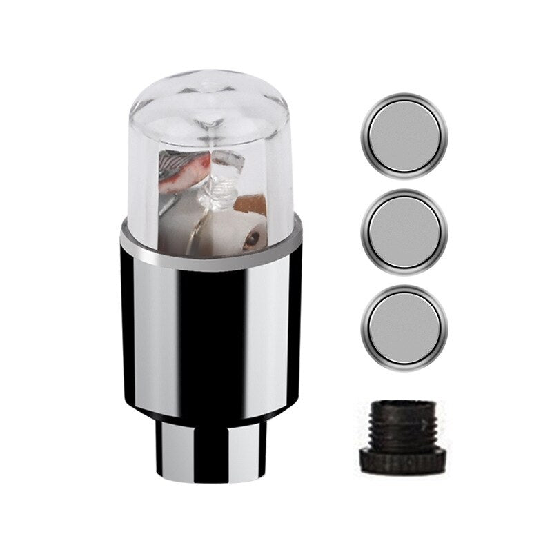 4-Piece Tire Valve Cap Lights