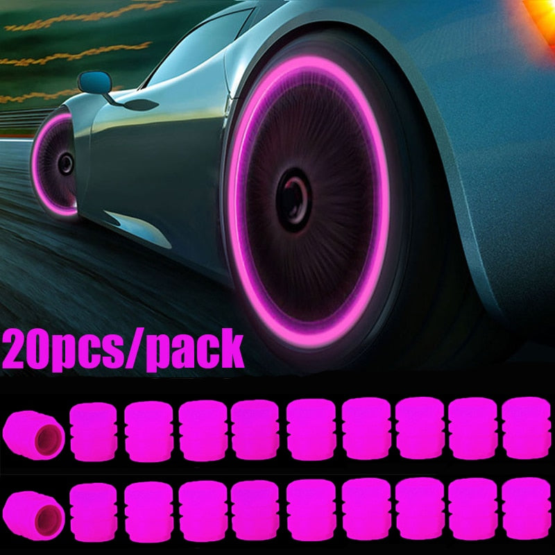 Car Luminous Glowing Tire Valve Cap LED Lights