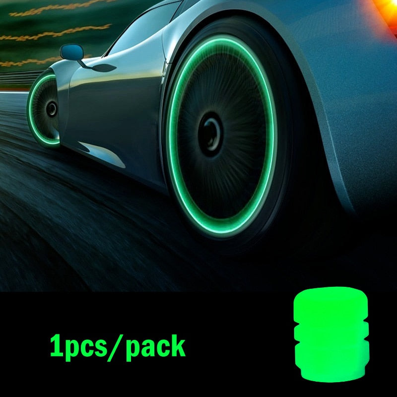 Car Luminous Glowing Tire Valve Cap LED Lights