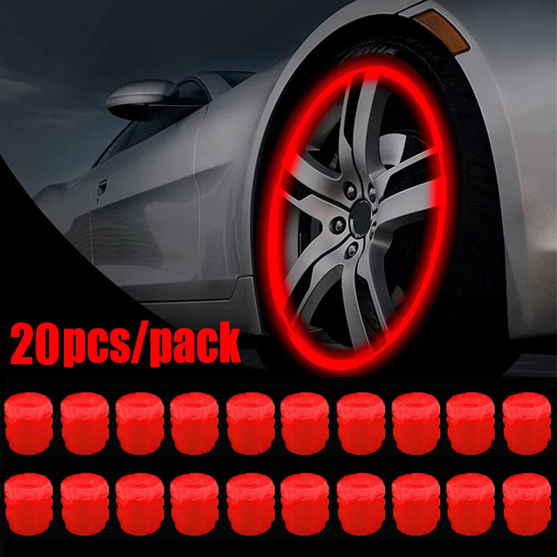 Car Luminous Glowing Tire Valve Cap LED Lights