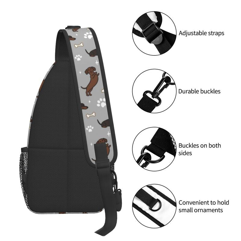 Crossbody Sling Wiener Dog Backpack