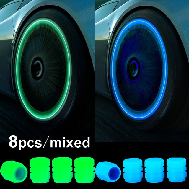 Car Luminous Glowing Tire Valve Cap LED Lights