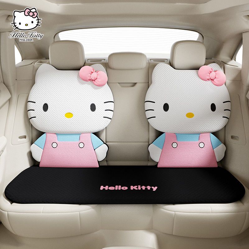 Hello Kitty Car Seat Cushion Driver Seat Cushion with Comfort Foam & Non-Slip Rubber Vehicles Office Home Car Pad Seat Cover