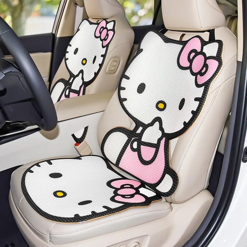 Sanrio Kawaii Hello Kitty Car Seat Cushion Cartoon Seat Cool Cushion Seat Cover Car Interior Accessories Single Pack Auto Parts