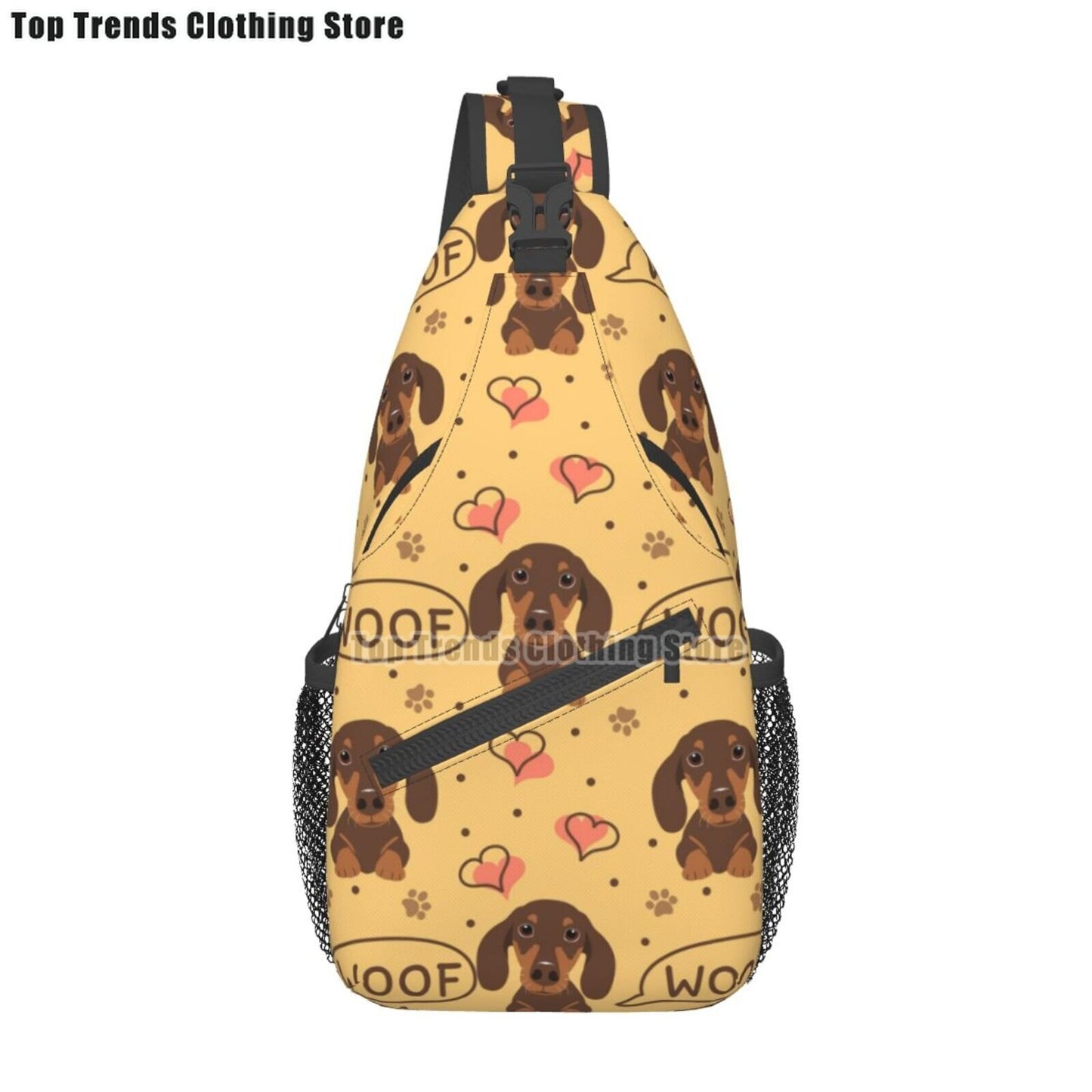 Crossbody Sling Wiener Dog Backpack