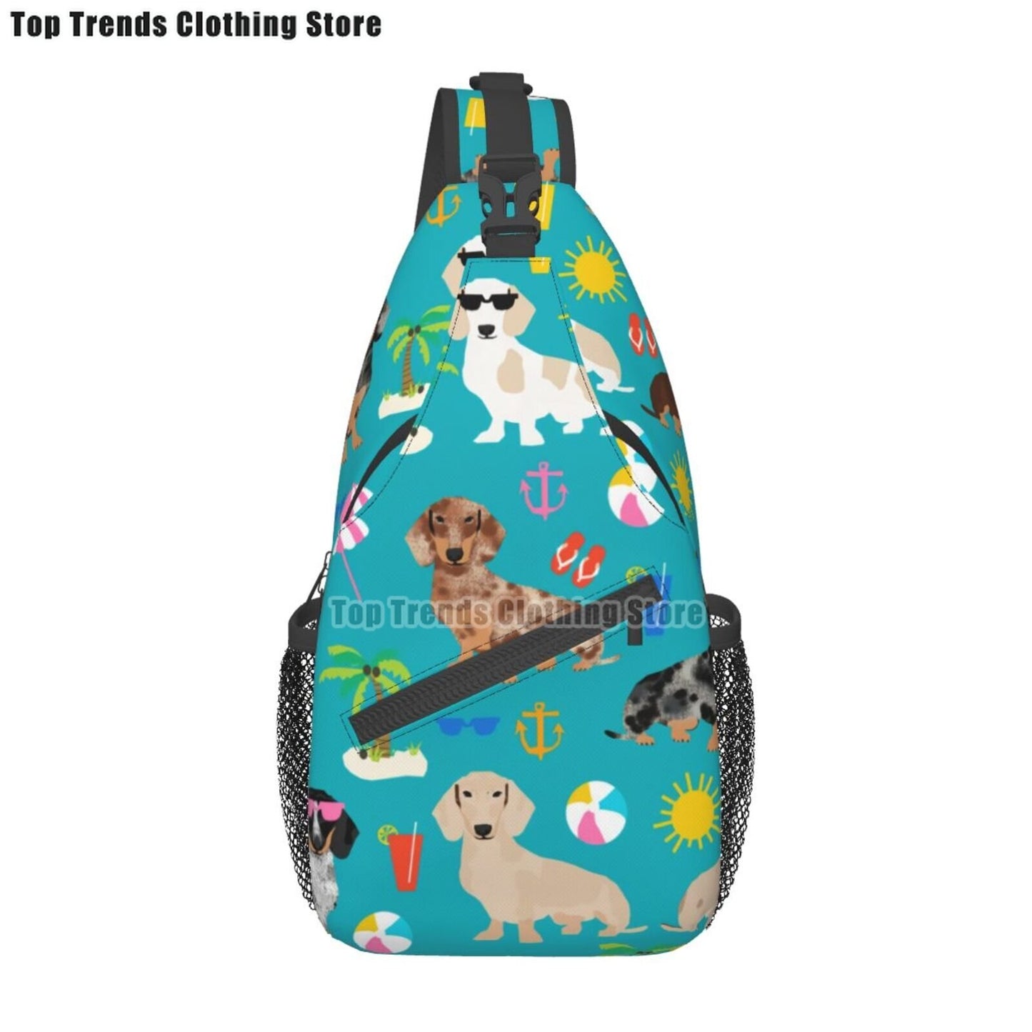 Crossbody Sling Wiener Dog Backpack