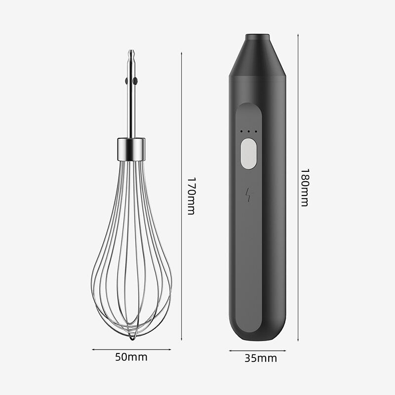 Electric Milk Frother Handheld Egg Beater Coffee Milk Drink Egg Mixer