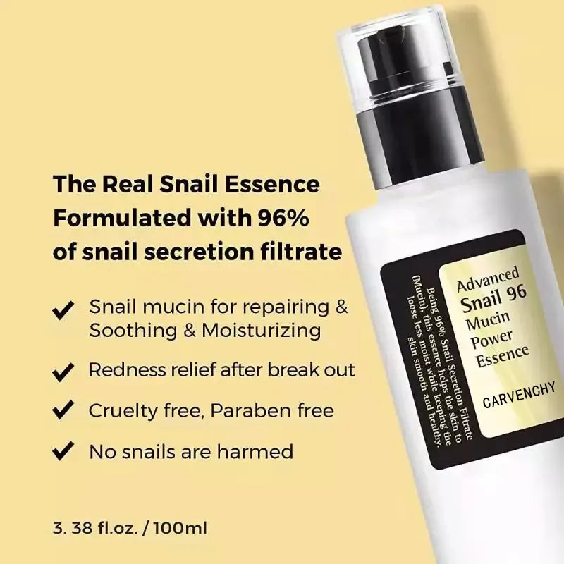 COSRX Advanced Snail 96 Mucin Power Essence Snail Secretion Filtrate for Anti-aging Wrinkles Hyaluronic Acid Nourishing 100ml