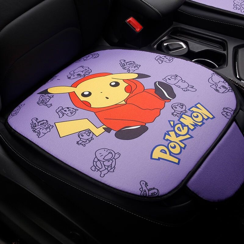 Sanrio Kawaii Hello Kitty Car Seat Cushion Cartoon Car Flax Breathable Seat Cushion Car Interior Accessories Cute Auto Parts