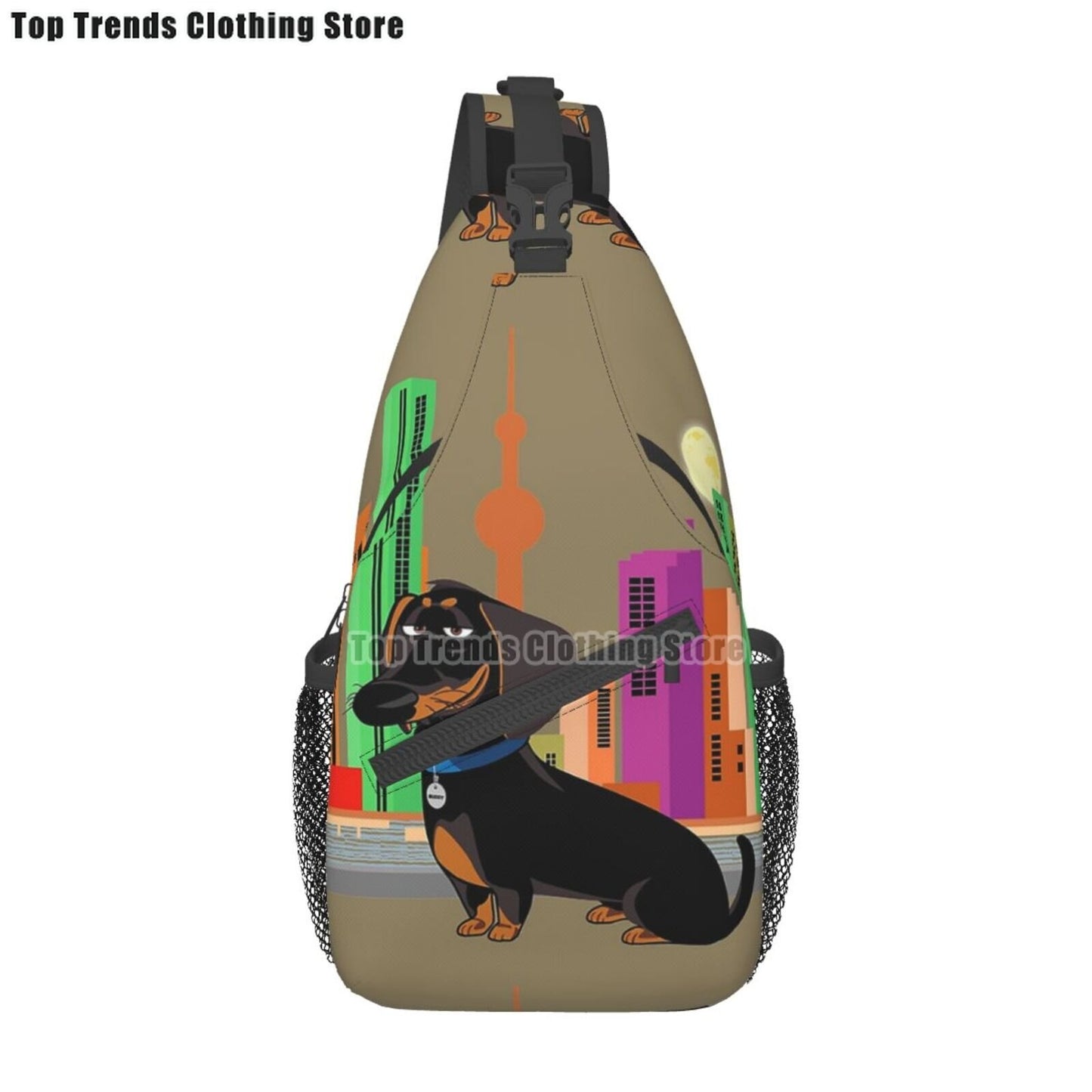 Crossbody Sling Wiener Dog Backpack