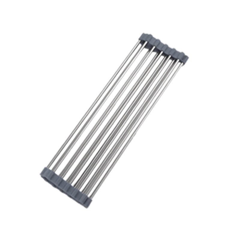 Foldable Stainless Steel Dish Drainer Roll Up Dish Drying Rack