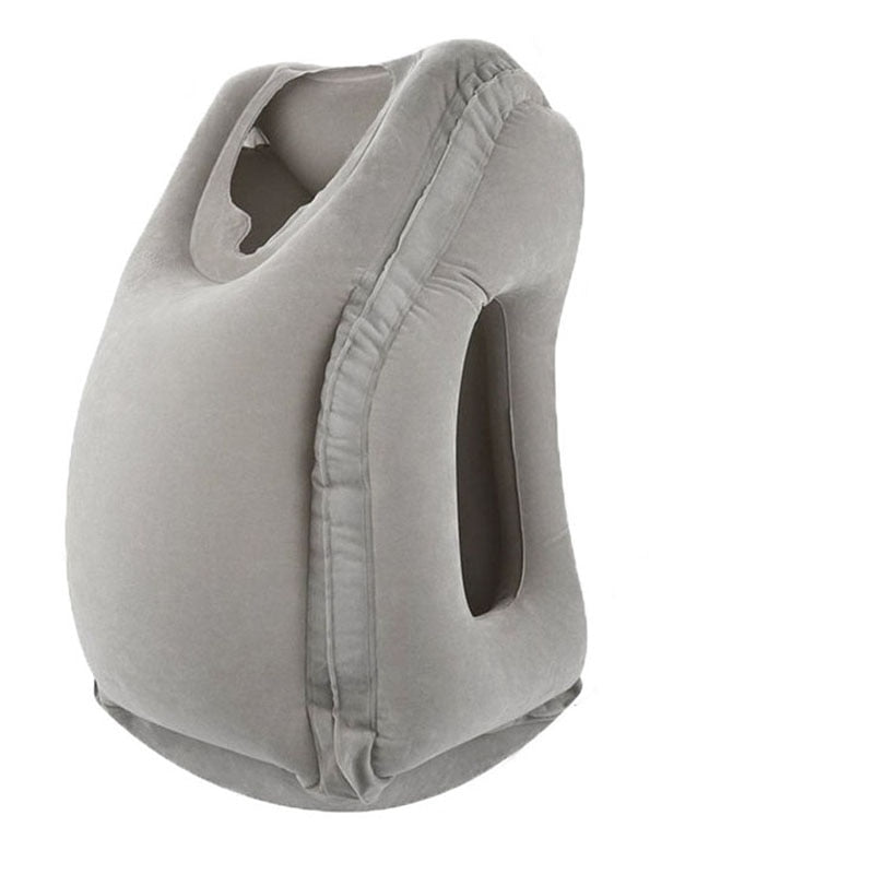 Inflatable Air Cushion Travel Pillow Headrest Chin Support Cushions for Airplane Plane Office Rest Neck Nap Pillows