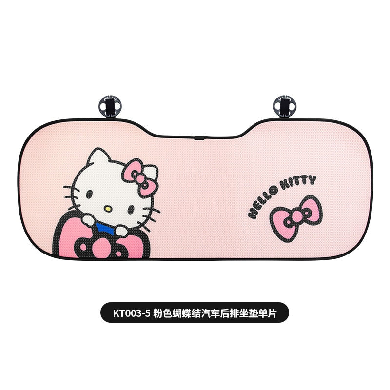 Sanrio Kawaii Hello Kitty Car Seat Cushion Cartoon Seat Cool Cushion Seat Cover Car Interior Accessories Single Pack Auto Parts