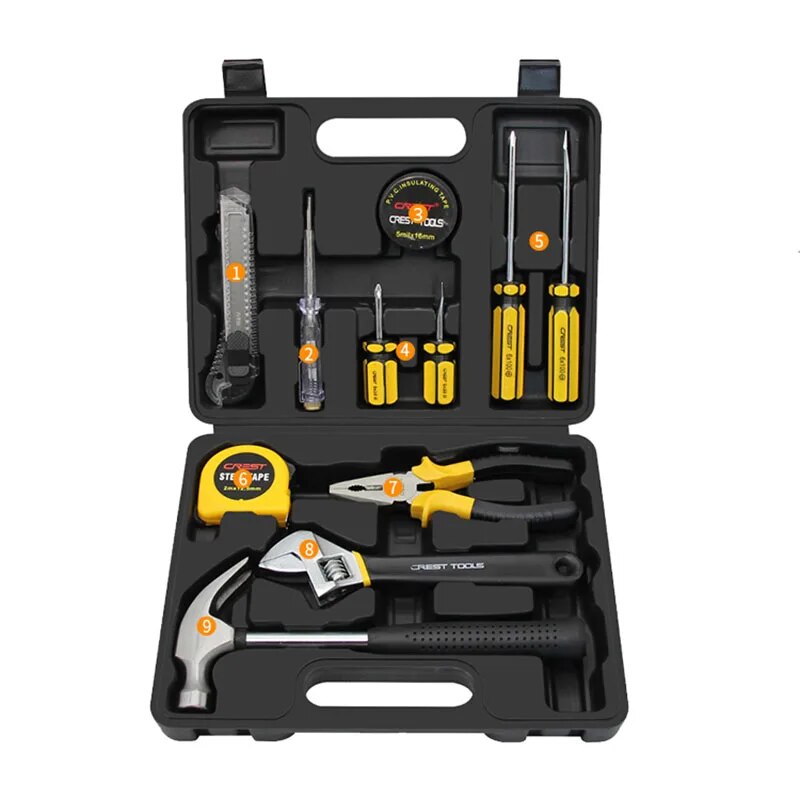 Plastic Portable Tools Box Sets Anti-fall Parts Organizer Rigid Plastic Screwdriver Empty Box Waterproof Multifunctional Toolbox