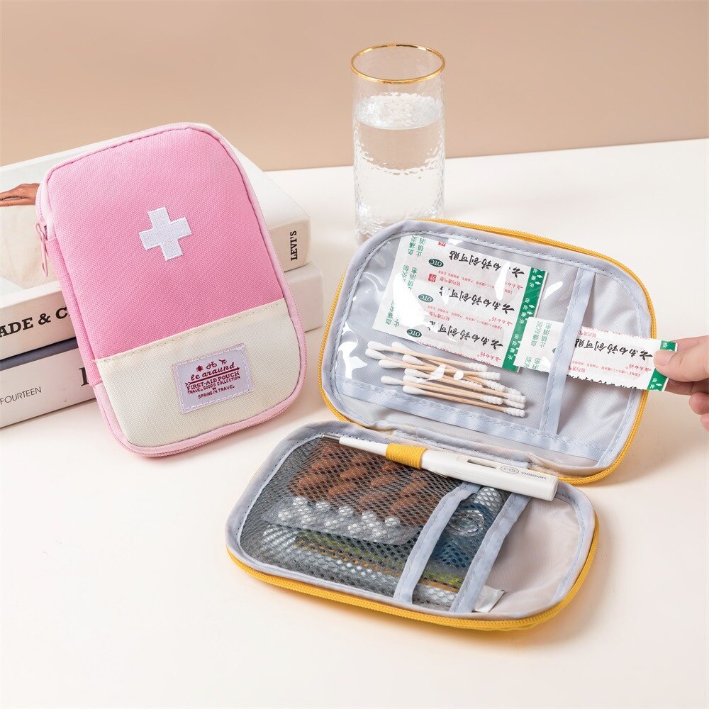 Zipper Portable Medicine Bag First Aid Kit