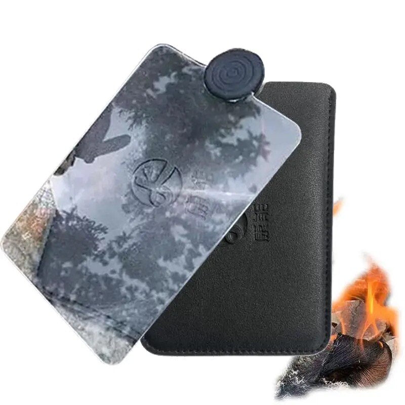Magnifying Glass Card Fire Starter Outdoor Solar Lgniter Fresnel Solar Concentrator Picnic Lgnition Tools Survival Multitools