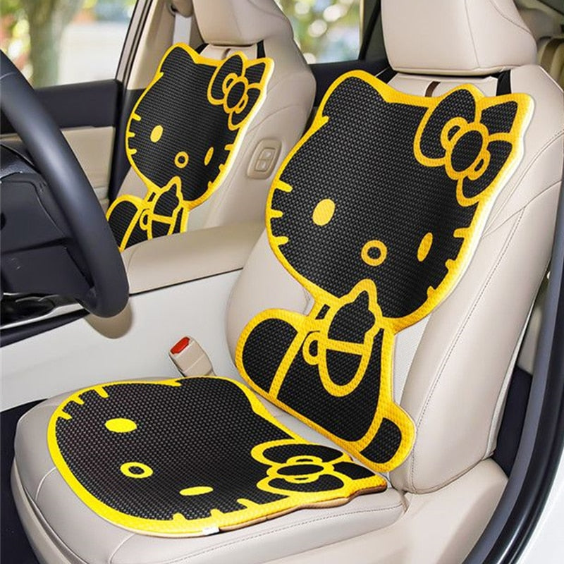 Sanrio Kawaii Hello Kitty Car Seat Cushion Cartoon Seat Cool Cushion Seat Cover Car Interior Accessories Single Pack Auto Parts