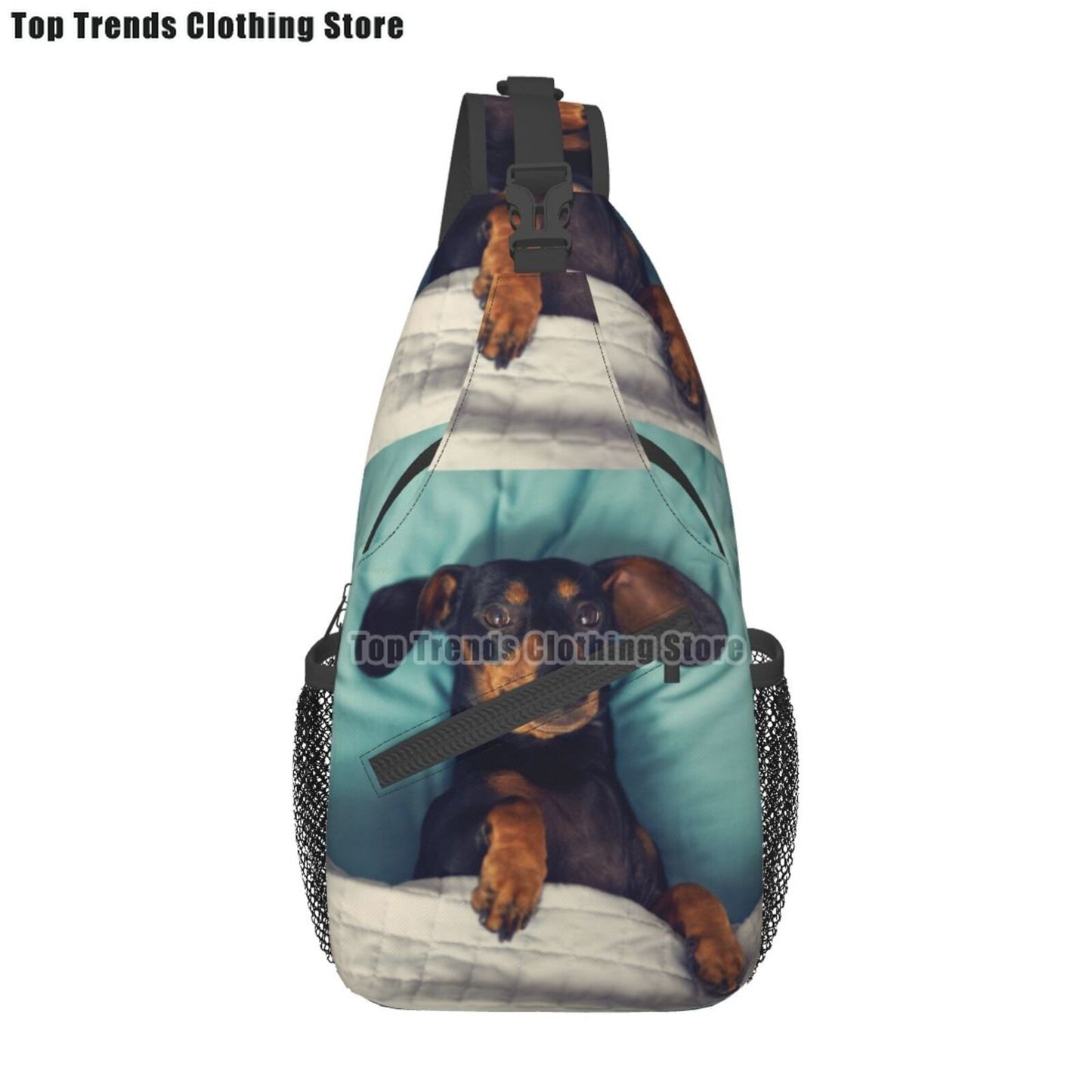 Crossbody Sling Wiener Dog Backpack