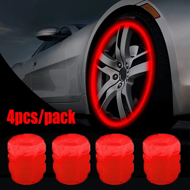 Car Luminous Glowing Tire Valve Cap LED Lights