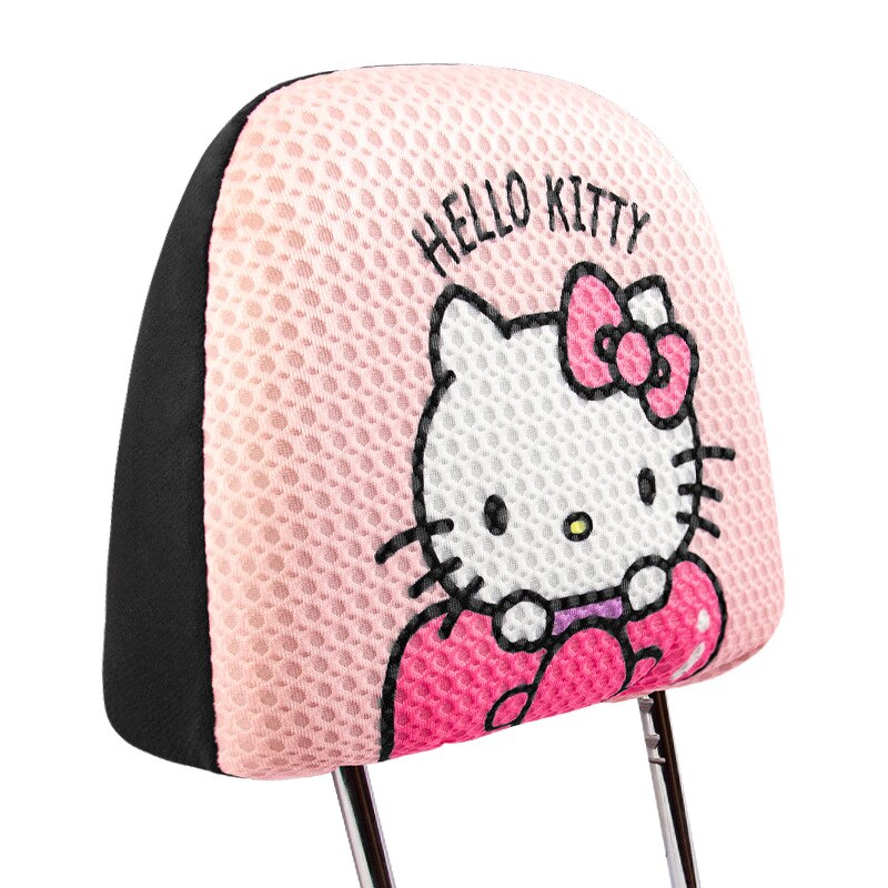 Anime Kawaii Sanrios Hellokittys Car Headrest Cover Cartoon Car Seat Pillow All Inclusive Protective Case Decorative Supplies