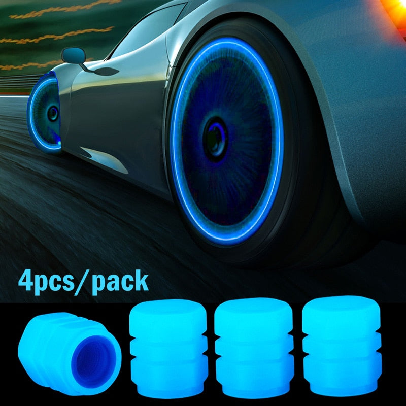 Car Luminous Glowing Tire Valve Cap LED Lights