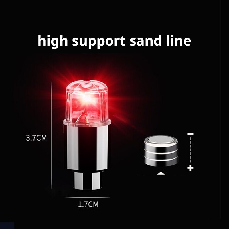 4-Piece Tire Valve Cap Lights