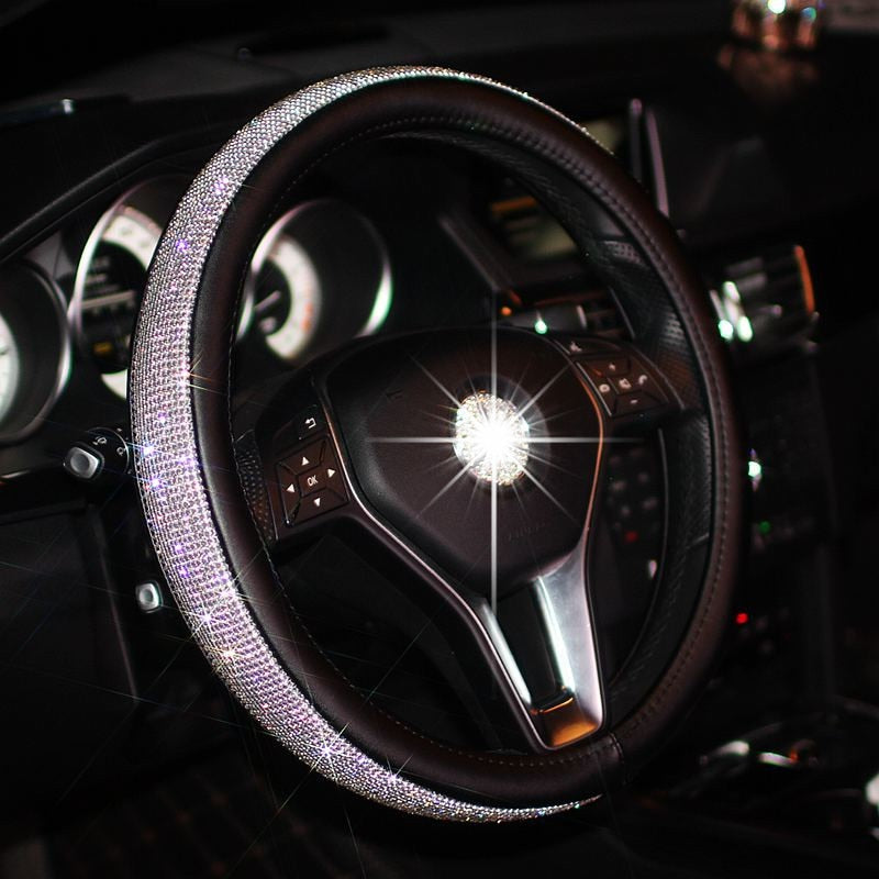 Bling Bling Diamond Rhinestones Crystal Car Steering Wheel Cover