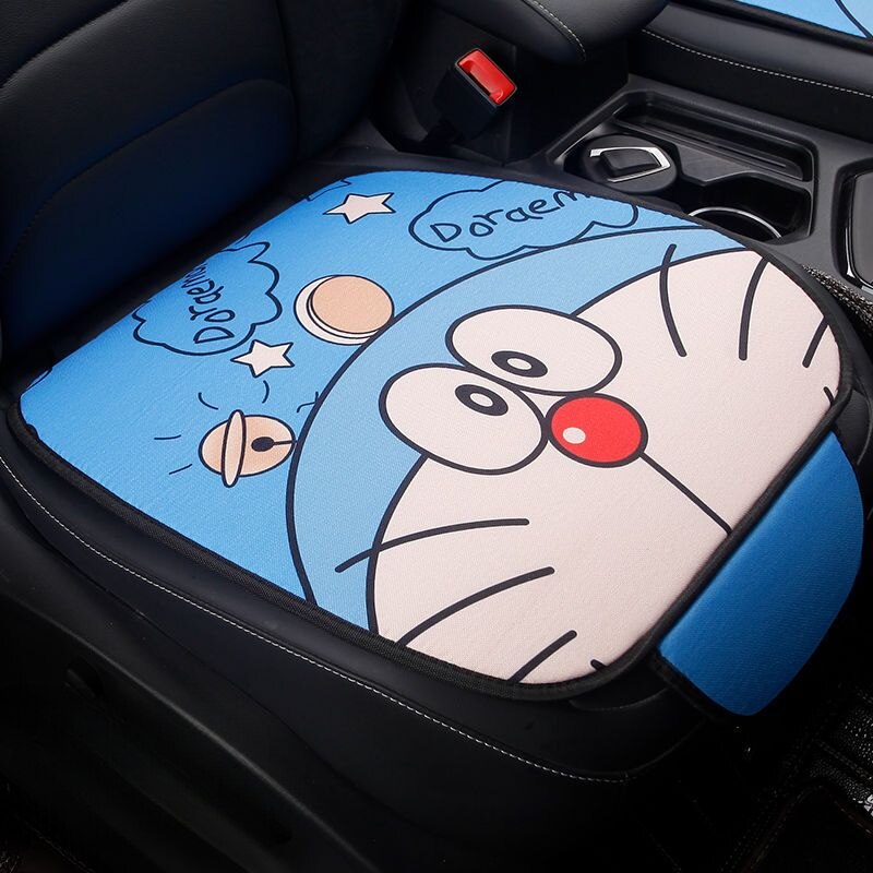 Sanrio Kawaii Hello Kitty Car Seat Cushion Cartoon Car Flax Breathable Seat Cushion Car Interior Accessories Cute Auto Parts