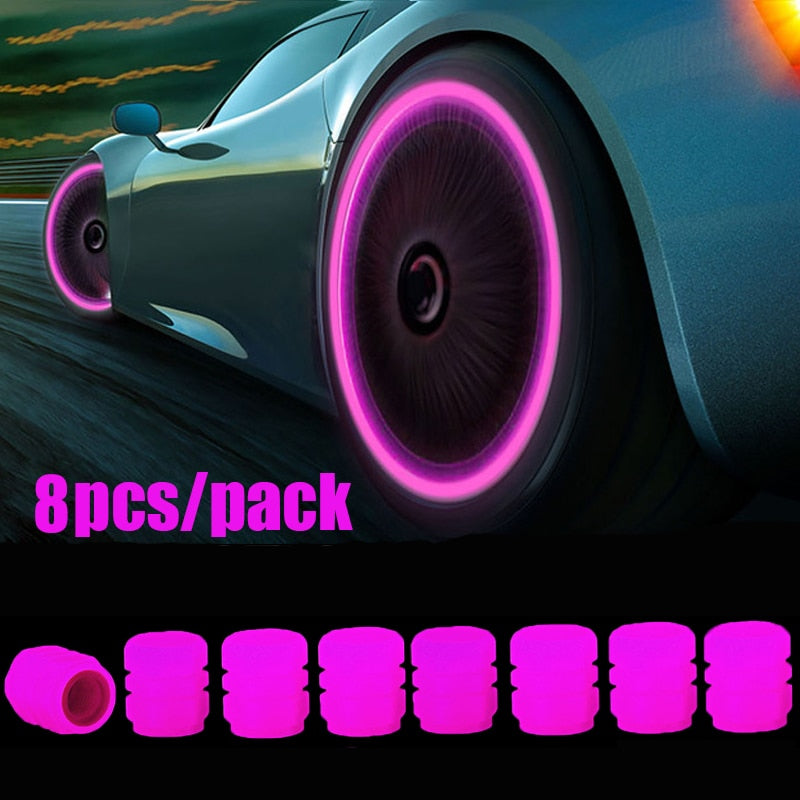 Car Luminous Glowing Tire Valve Cap LED Lights