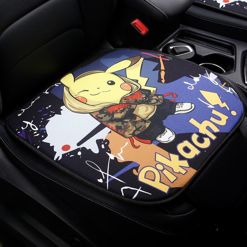 Sanrio Kawaii Hello Kitty Car Seat Cushion Cartoon Car Flax Breathable Seat Cushion Car Interior Accessories Cute Auto Parts
