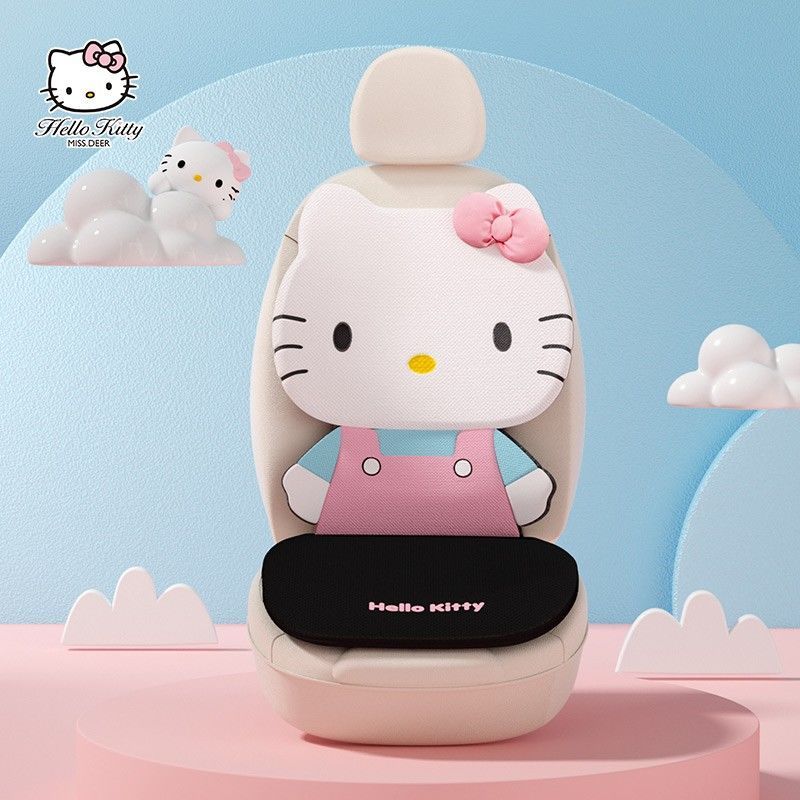 Hello Kitty Car Seat Cushion Driver Seat Cushion with Comfort Foam & Non-Slip Rubber Vehicles Office Home Car Pad Seat Cover