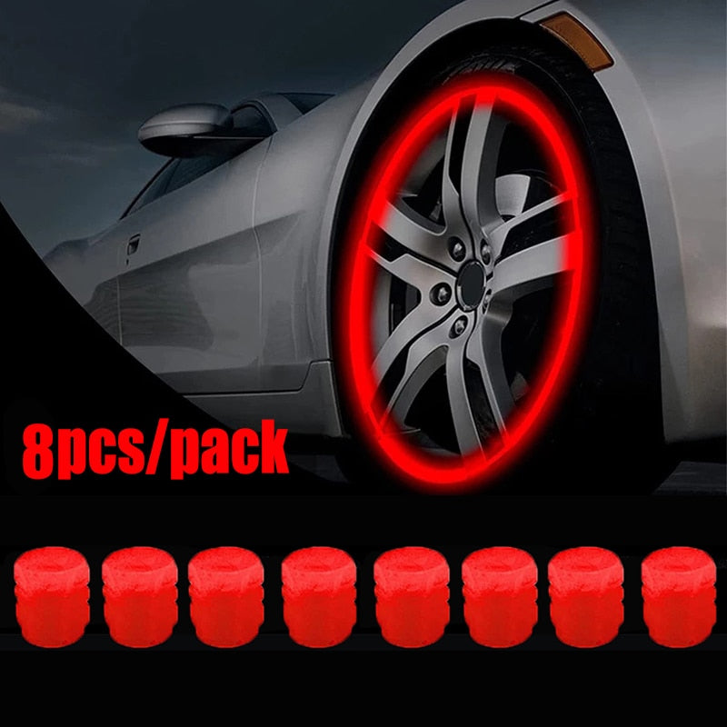 Car Luminous Glowing Tire Valve Cap LED Lights