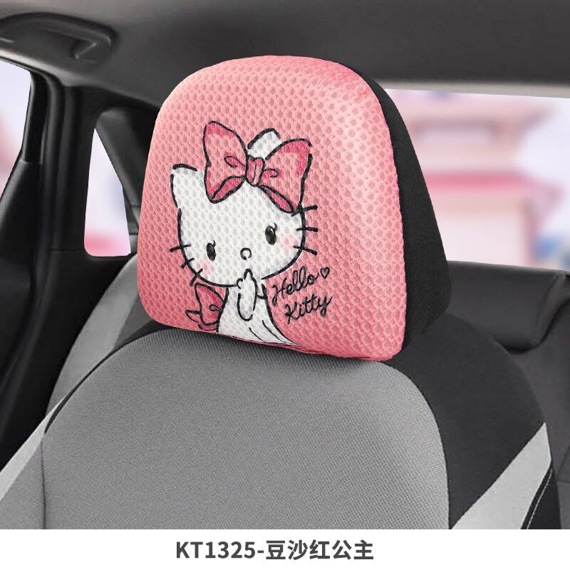 Kawaii Cartoon Anime Surrounding Hello Kittys Cute Car Interior Cover Car Seat Headrest Cover Universal Headrest Cover Girl Gift