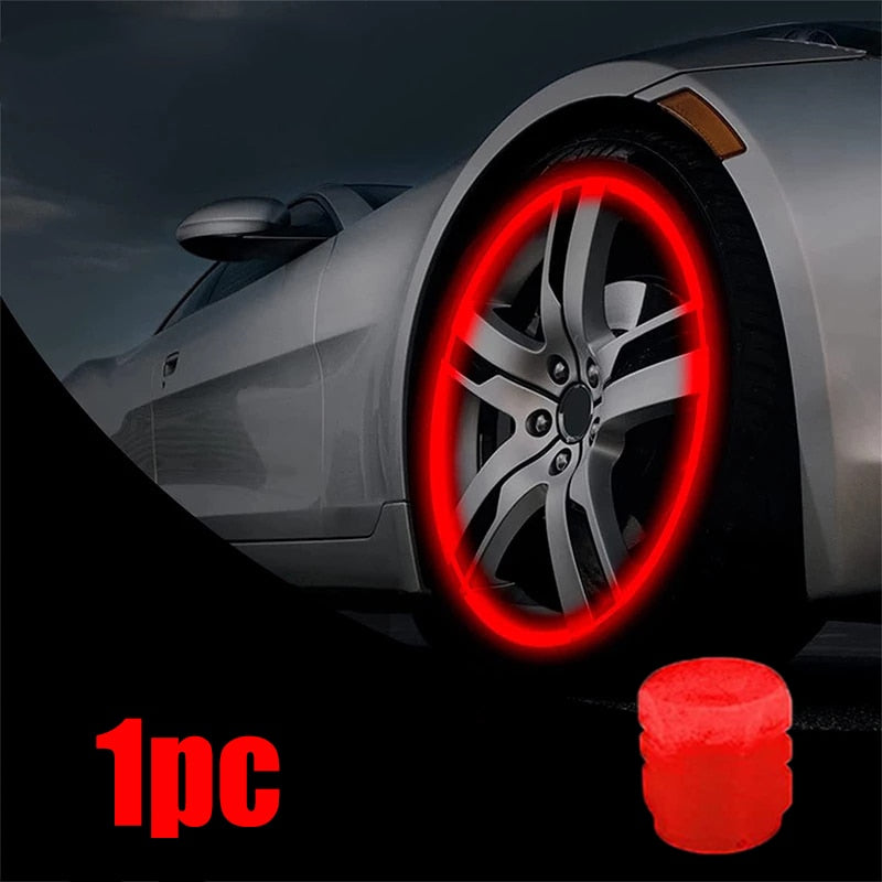 Car Luminous Glowing Tire Valve Cap LED Lights