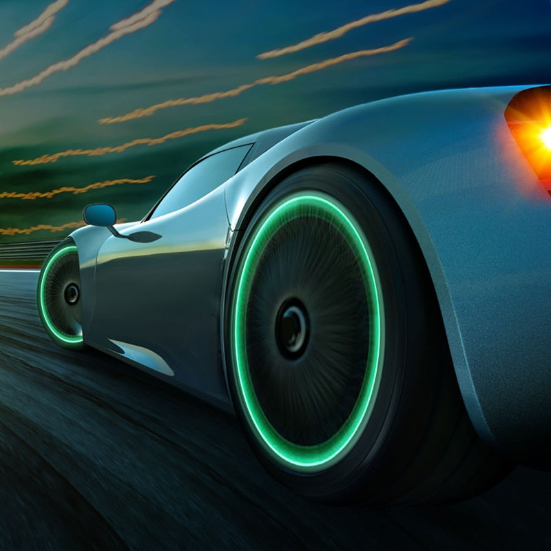 Car Luminous Glowing Tire Valve Cap LED Lights