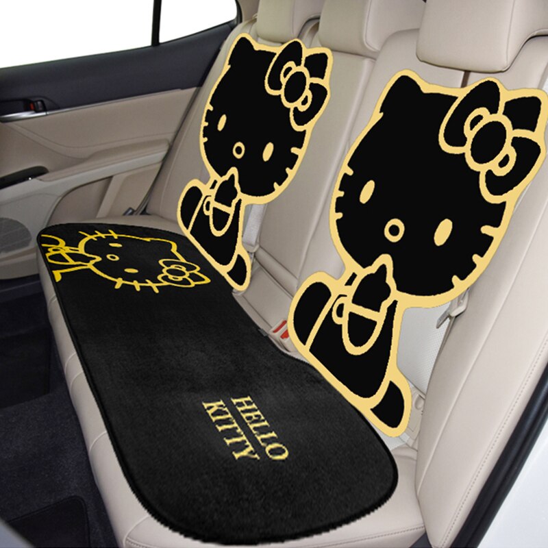 Sanrio Kawaii Hello Kitty Car Seat Cushion Cartoon Seat Cool Cushion Seat Cover Car Interior Accessories Single Pack Auto Parts