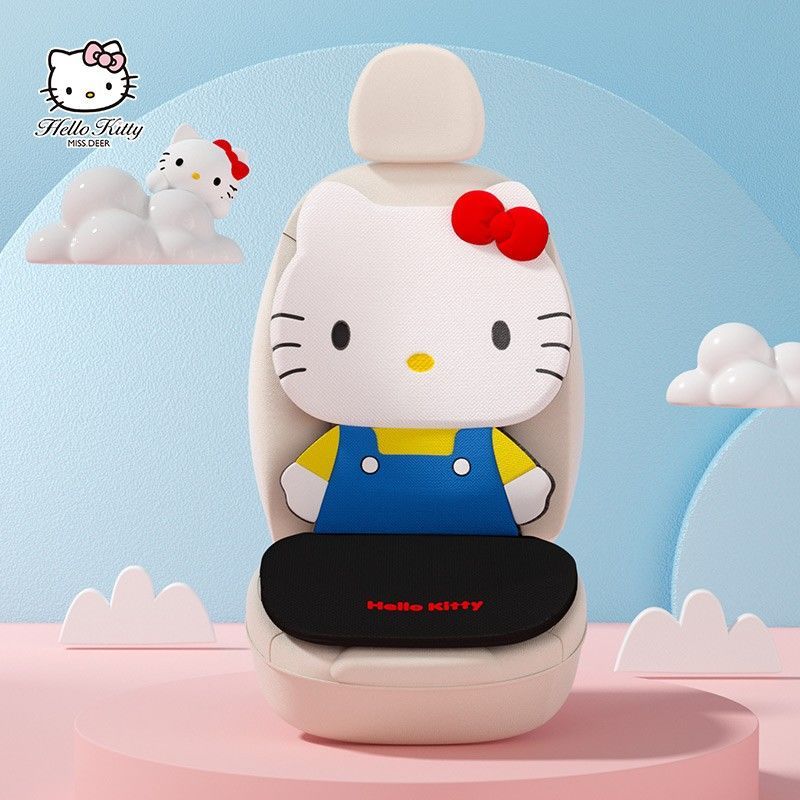 Hello Kitty Car Seat Cushion Driver Seat Cushion with Comfort Foam & Non-Slip Rubber Vehicles Office Home Car Pad Seat Cover