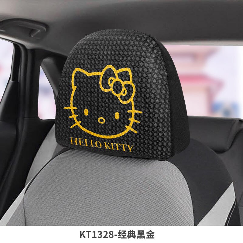Kawaii Cartoon Anime Surrounding Hello Kittys Cute Car Interior Cover Car Seat Headrest Cover Universal Headrest Cover Girl Gift