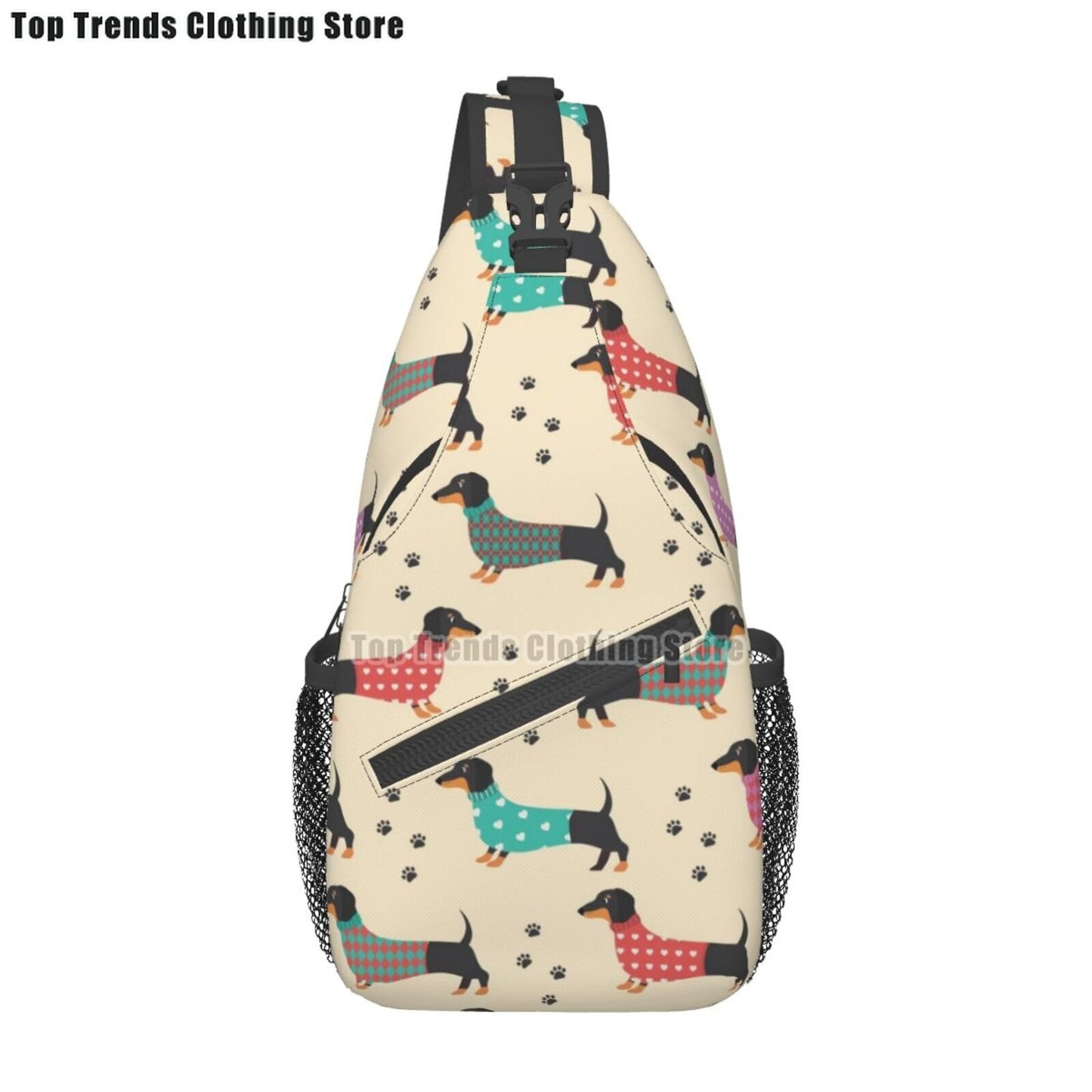 Crossbody Sling Wiener Dog Backpack