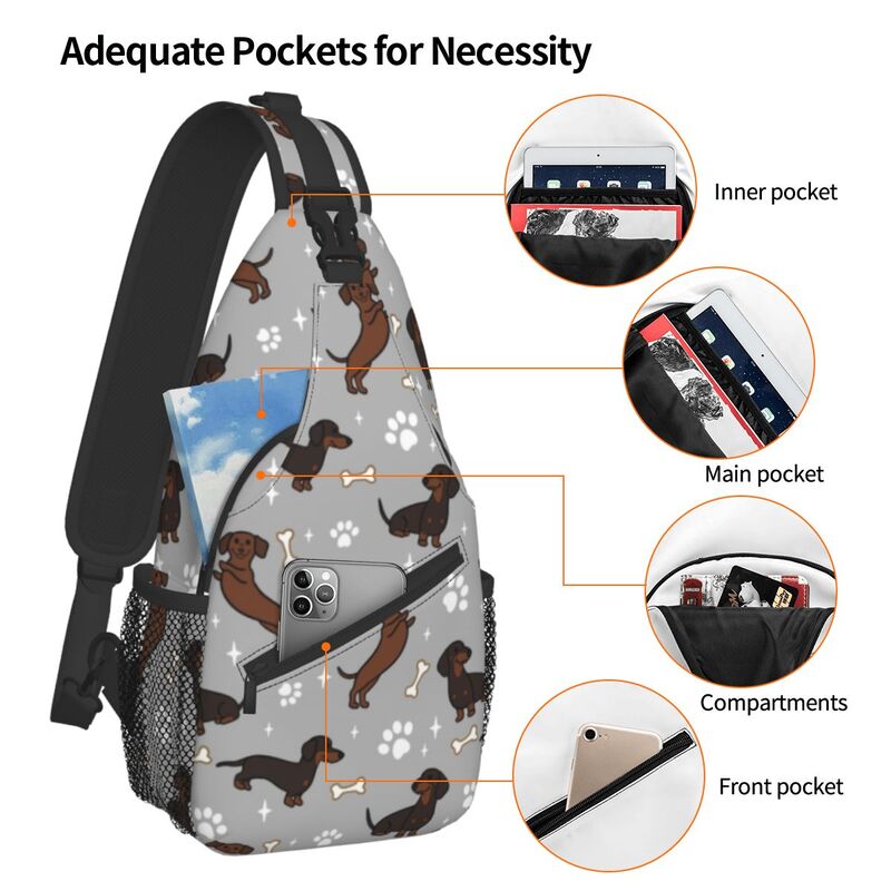 Crossbody Sling Wiener Dog Backpack