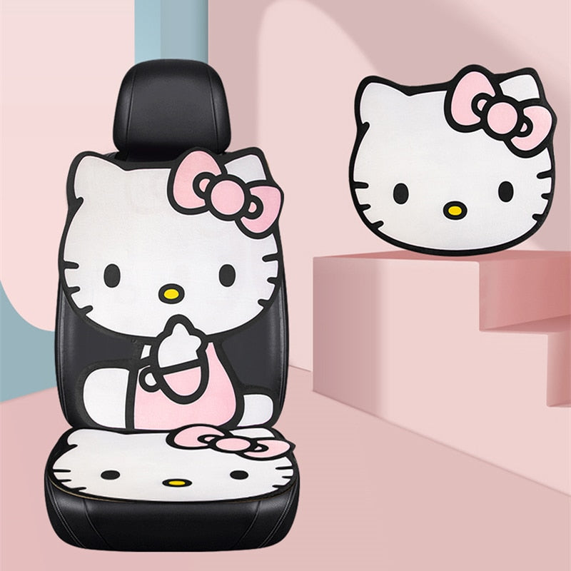 Sanrio Kawaii Hello Kitty Car Seat Cushion Cartoon Seat Cool Cushion Seat Cover Car Interior Accessories Single Pack Auto Parts