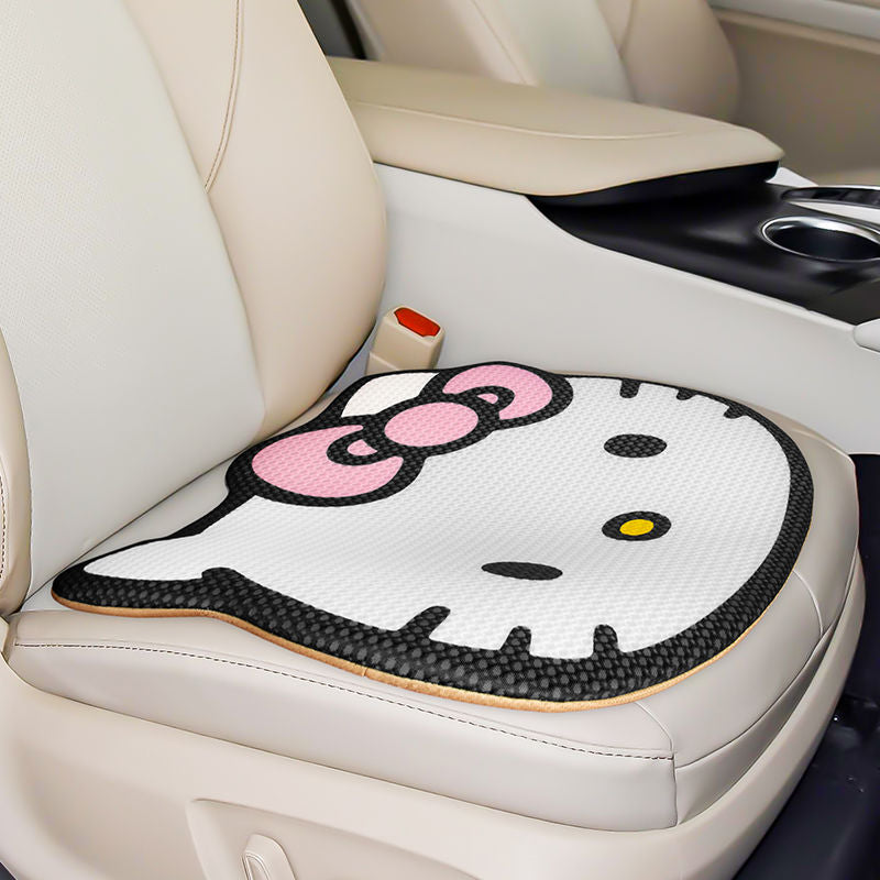 Sanrio Kawaii Hello Kitty Car Seat Cushion Cartoon Seat Cool Cushion Seat Cover Car Interior Accessories Single Pack Auto Parts