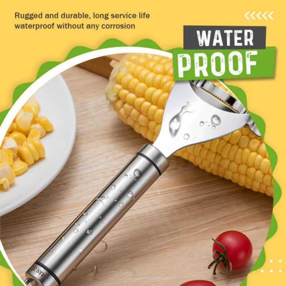Stainless Steel Corn Peeler Corn Thresher Easy Peel Corn Thresher Corn Knives Peeler Kitchen Fruit and Vegetable Tools