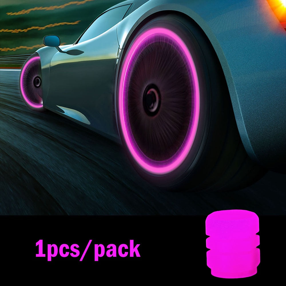 Car Luminous Glowing Tire Valve Cap LED Lights