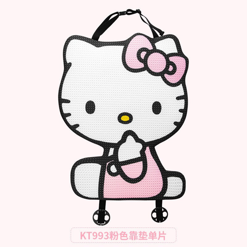 Cute Sanriod Anime Hello Kitty Car Seat Cover Cushion Protector Summer Pad Accessories Cartoon Seat Protect Cushion Automobile