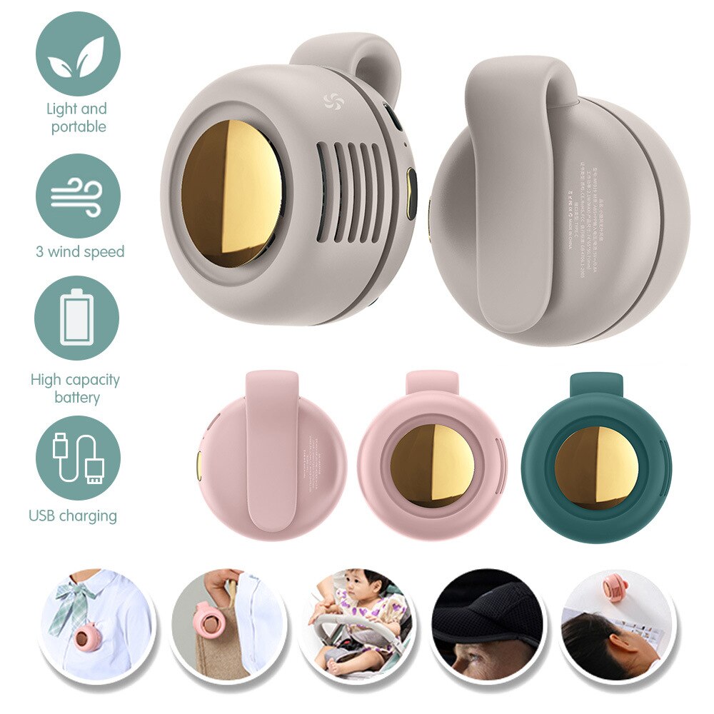 Portable Mini Bladeless Handheld Fan USB Rechargeable