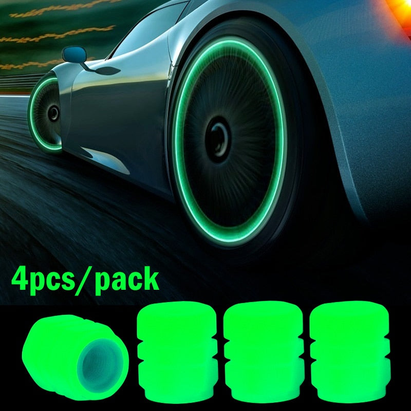 Car Luminous Glowing Tire Valve Cap LED Lights