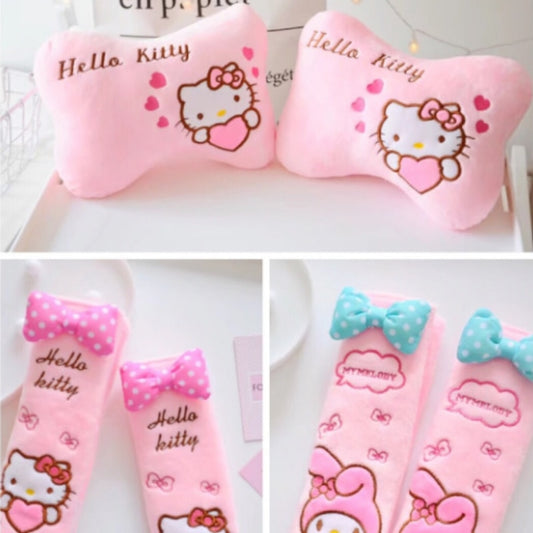 Hello Kitty Car Headrest Neck Pillow