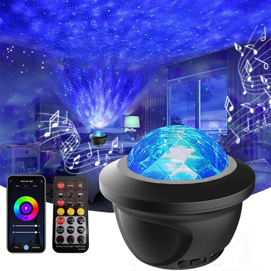 LED Star Galaxy Projector Starry Sky Night Light Built in Bluetooth Speaker