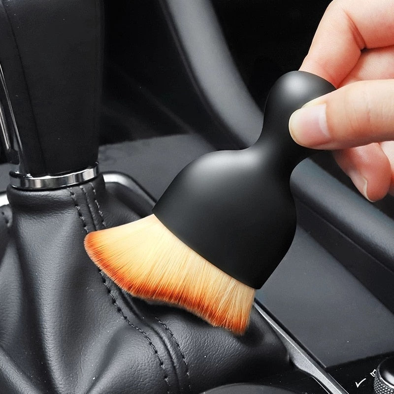 2 Pcs Car Interior Dust Sweeping Soft Brush Car Washing Tool